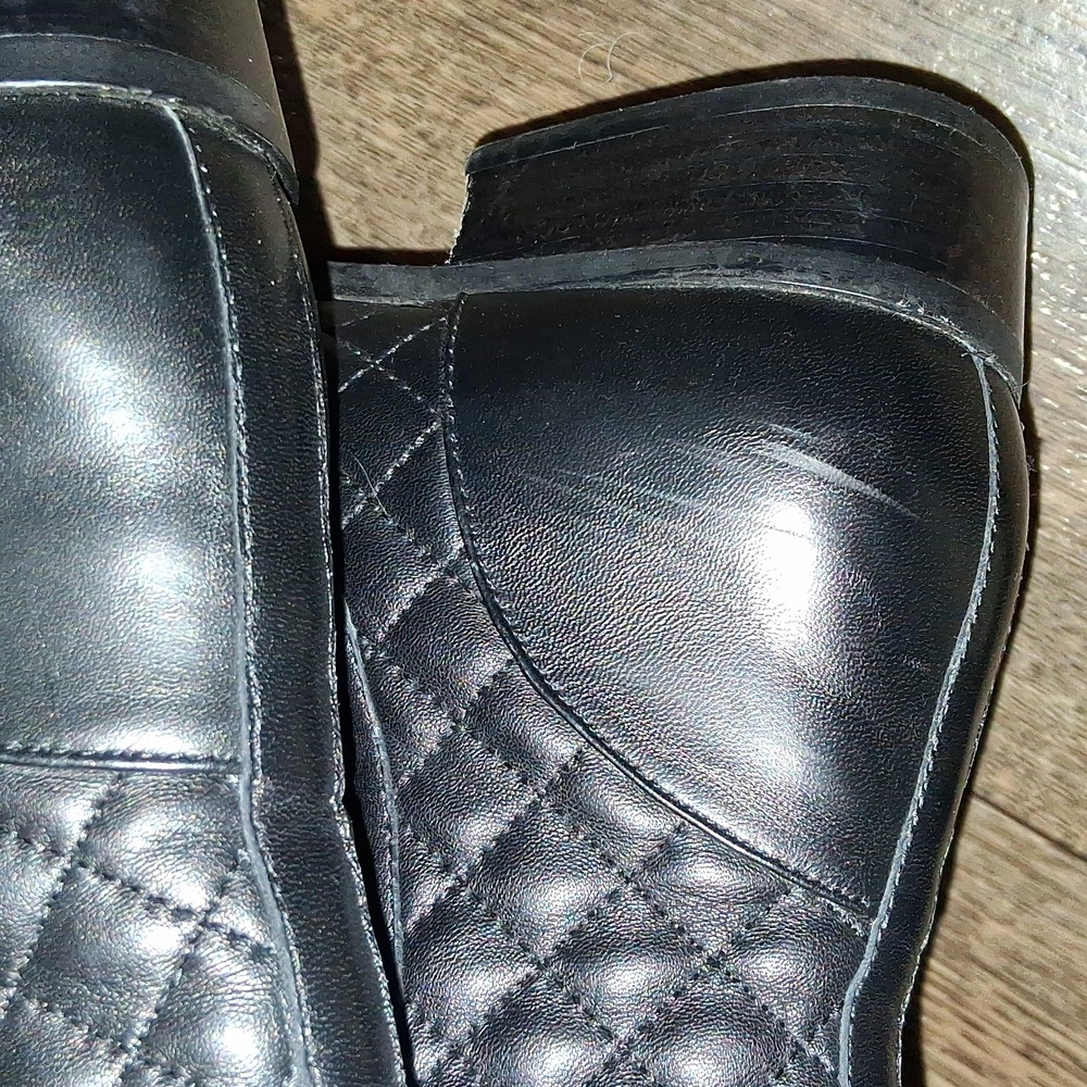 Neiman Marcus Women’s Size 9 Quilted Lace Up Black Boots - Picture 13 of 13